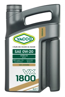 YACCO VX 1800 0W-20*5L